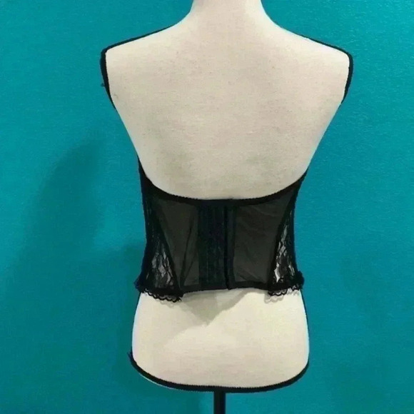 New with tags nasty gal let love take it’s lace black corset top in size 10 - Picture 4 of 6
